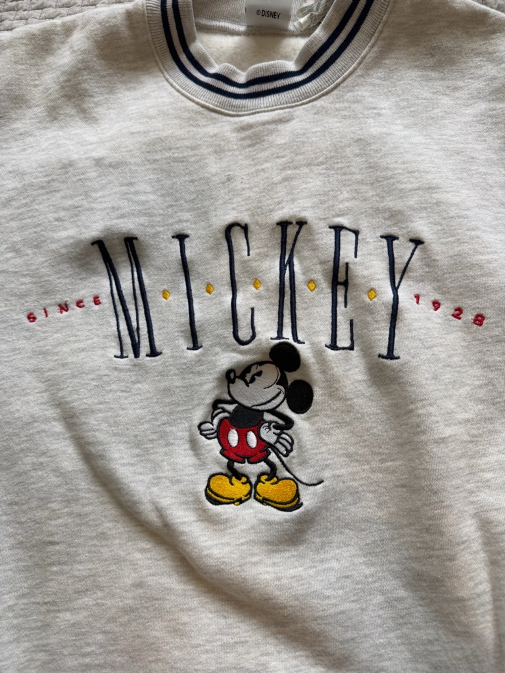 Vintage Mickey Mouse Disney All Embroidered Crewneck Sweatshirt Size XL - Picture 2 of 7